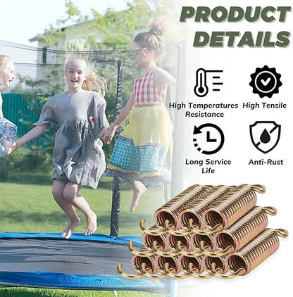 Trampoline Springs Replacement 3.5" to 8.5" Galvanized Steel Heavy Duty High Tensile Universal Trampoline Accessories with T-Hook Tool, 12 to 48 Pack