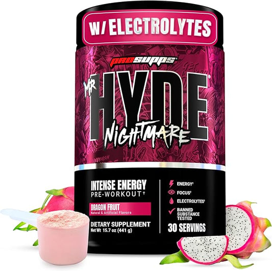 PROSUPPS Mr. Hyde Nightmare Pre Workout Powder with Caffeine & Beta Alanine - Preworkout for