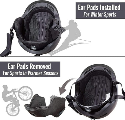 Ski and Snowboard Helmet - Active Ventilation, Audio Compatible Snow Sports Luxury Helmet With ASTM Standard Safety for Men, Women and Youth