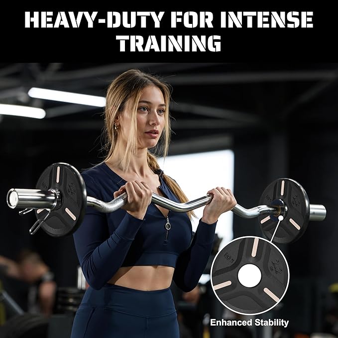 Cast Iron Plate Weights by Tribe WOD- Gym Weights for Men and Women, Cast Iron Plate Weights 1 of 2, Rubber and Steel Weights for Lifting (1 Plate)