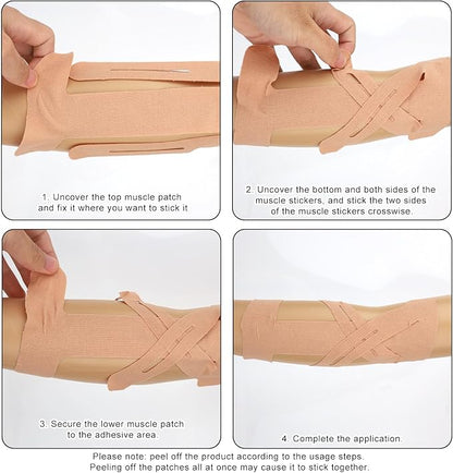 10pcs Shoulder Kinesiology Tapes, Premium Breathable Latex-Free Athletic Muscle Strips Shoulder Kinesiology Tapes Precut Strips for Home Office Fitness Sports