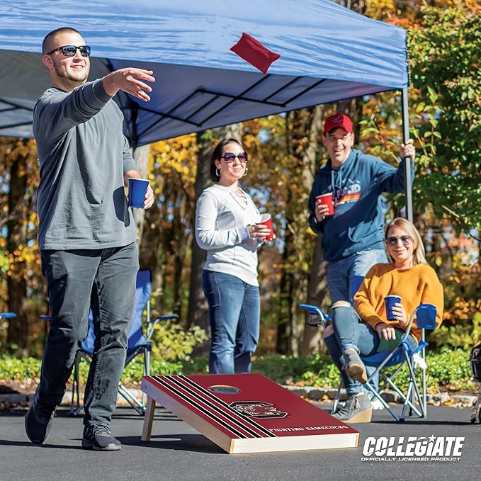 2' x 3' Solid Wood Cornhole Set with Direct Print HD Team Graphics – Great Gift for Any NCAA Fan! Bean Bag Toss Family Outdoor Games