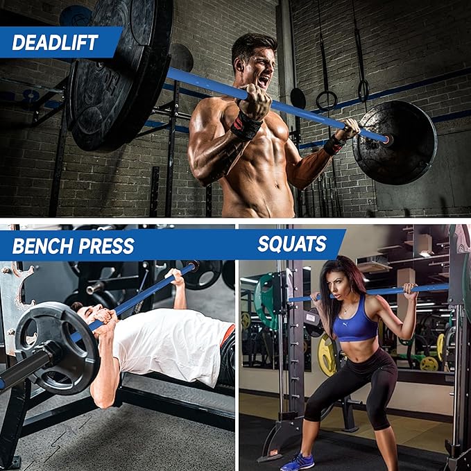 7ft Olympic Barbell, Weightlifting Barbell 28mm 45lb - 500/700/1000lbs Capacity with Smooth Spinning Sleeves, Olympic Bar Fits 2" Olympic Plates, for Snatch Clean Jerk - Home Gym Training