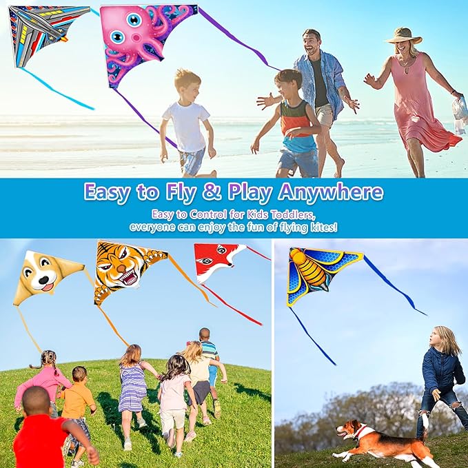 8 Pack Mini Kites for Boys Girls 3-5 6 7 8 Gift & Party Favors, Finger Launcher Kites Easy to Fly Ejection Kite for Kids Teens Ages 4-18 Beach Park Backyard Outdoor Sports Flying Toys