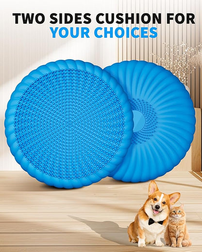 Wobble Cushion with Inflation Pump - Wobble Disk Balance Disc Wiggle Seat for Sensory Kids, Balance Pads