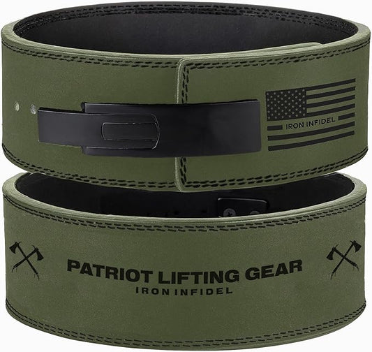 Weight Lifting Belt - Lever Gym Belt for Weightlifting, 10mm Leather Weight Belt for Men - 4 Inches Wide for Support & Stability for Workouts, Powerlifting, Bodybuilding, Fitness & Crossfit