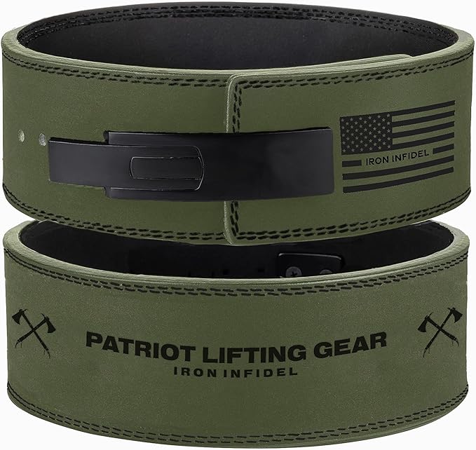 Weight Lifting Belt - Lever Gym Belt for Weightlifting, 10mm Leather Weight Belt for Men - 4 Inches Wide for Support & Stability for Workouts, Powerlifting, Bodybuilding, Fitness & Crossfit