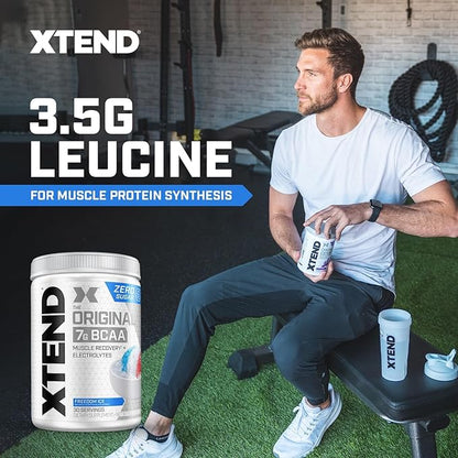 Xtend XTEND Original BCAA Powder 7g BCAA and 2.5g L-Glutamine, Sugar Free Post Workout Muscle Recovery Drink with Amino Acids for Men & Women, 30 Servings