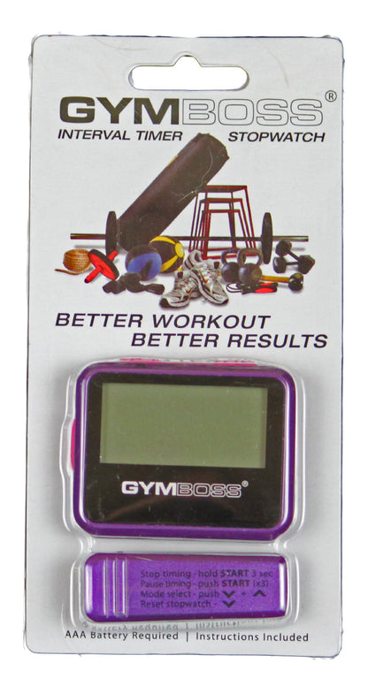 Gymboss Interval Timer and Stopwatch - Violet/Pink Metallic Gloss