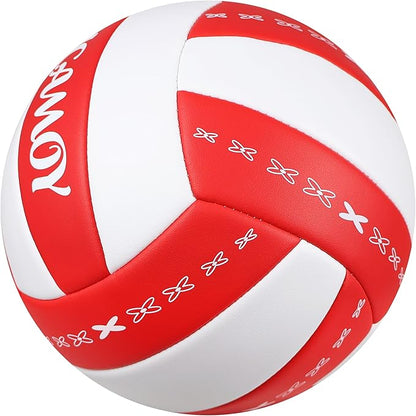 Volleyball Size 5 - Premium PU Leather, Ultra-Durable Soft to The Touch for Youth, Adults, Ideal for Indoor, Outdoor, Beach Sports Training