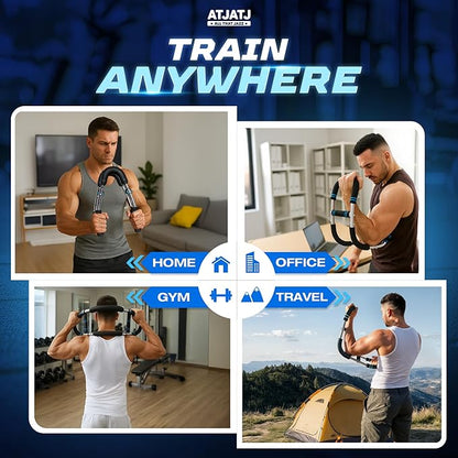 3-Level (50–100lbs) Twister Arm Trainer, Adjustable Chest & Bicep Workout Equipment for Men, Detachable Home Gym Shoulders and Forearms Muscle Training Fitness with Steel Frame & Ergonomic Handles