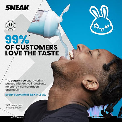 SNEAK Energy Drink Starter Pack | 9 Sachets with Monochrome Shaker | No Sugar. No Nasties. Just Natural Caffeine, Focus-Boosting Nootropics