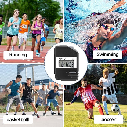 Stopwatch Timer Digital Sports Stop Watch, Large Display, Lap Split, Clock, Calendar, Alarm, for Coaches, Swimming, Running, Training