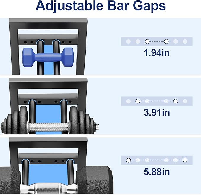 Dumbbell Rack 3-Tier 50 Inch Adjustable 900LB Capacity Weight Rack For Kettlebell Home Gym Dumbbells (Rack Only)