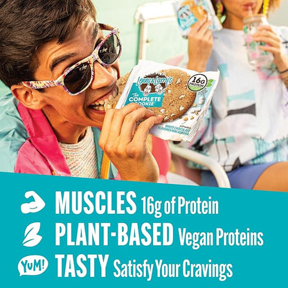 Lenny & Larry's The Complete Cookie, White Chocolate Flavored Macadamia, Soft Baked, 16g Plant Protein, Vegan, Non-GMO, 4 Ounce Cookie (Pack of 12)