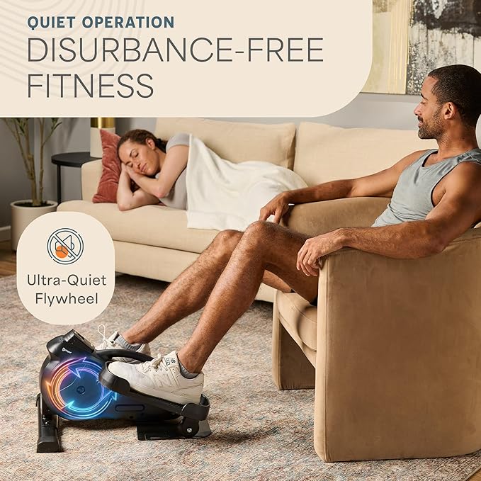 Lifepro Under Desk Elliptical Exercise Machine with or without Red Light, Seated Pedal Exerciser for Seniors & Adults, Quiet Elliptical Machine for Home or Office, Portable Leg Exerciser While Sitting