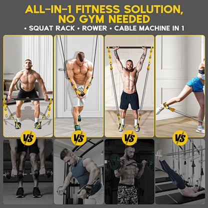 HOXWC Heavy Pilates Equipment, Portable Pilates Bar Kit with Resistance Bands, Professional