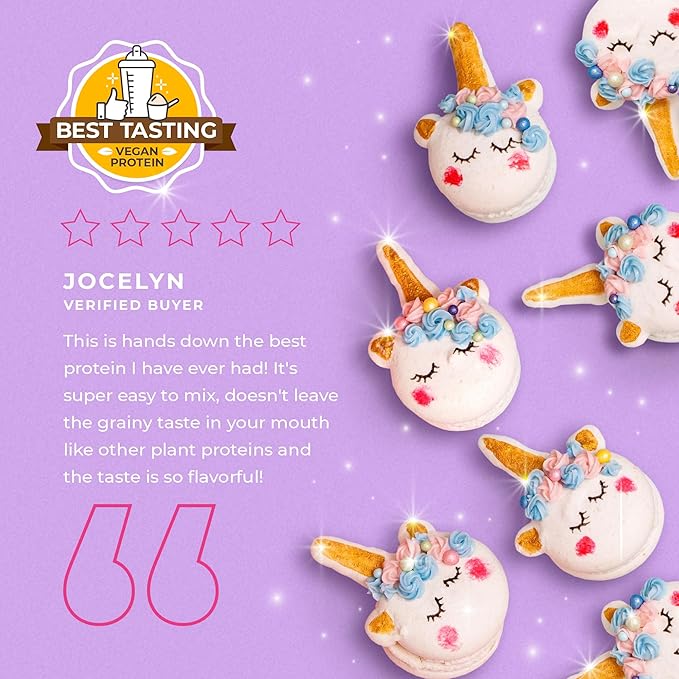 One Sol Lean Plant-Based Protein Powder, Pea & Brown Rice Protein, Low Carb, Vegan Friendly - Gluten, Lactose, & Soy Free - No Added Sugar, Non-GMO, Clean Nutrition, No Bloating (Unicorn Milkshake)