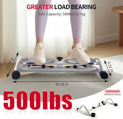 Waist Twister Ab Machine ??Ab Twister Board for Exercise, Core & Waist Twisting Fitness Tool, Quiet Twist Exercise Machine with All-Metal Anti-Slip Footrest, 500 lbs Capacity, Home Gym Equipment