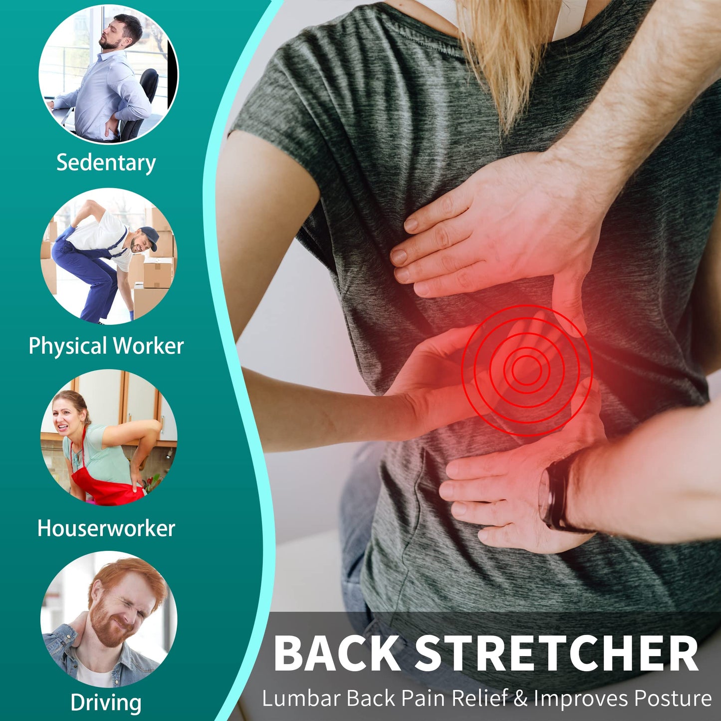 Yoga Wheel for Stretching & Flexibility to Help Back Aches & Tension
