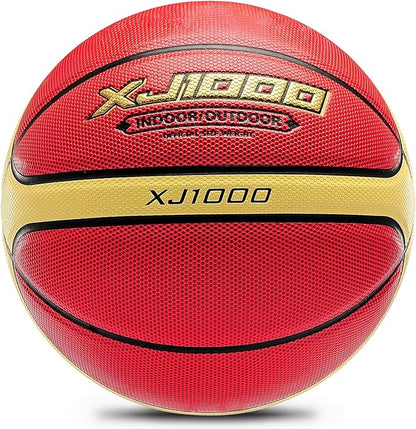 Training Soft Touch Rubber and Faux Leather Fighting Basketball, High Bounce Indoor Outdoor Basketball Gift