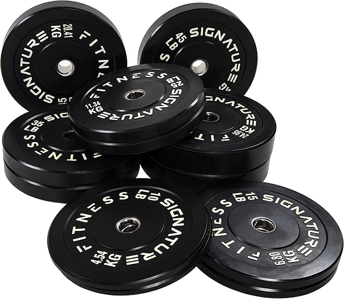 Olympic Bumper Plates Set, 2" Weight Plates for Strength Training & Weightlifting, Paris or Set or Set with Barbell, Multiple Options
