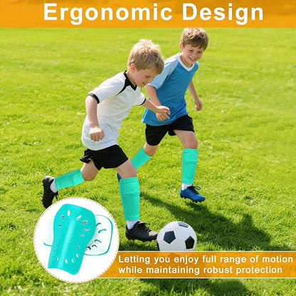 2 Pairs Shin Guards Soccer for Kids,Shin Pads Extra Lightweight Breathable Slide in Shin Guard for Football Training Match Outdoor Activities Protective Slip-in Shin Guards for Boys Girls