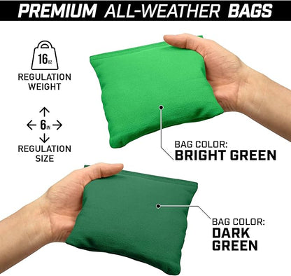 GoSports 4 ft x 2 ft Regulation Size Wooden Cornhole Boards Set - Includes Carrying Case and Bean Bags (Choose Your Colors) Over 100 Color Combinations