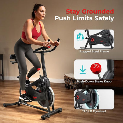 Sunny Health & Fitness ACTIVE Series Smart Exercise Bike with SunnyFit App Connection