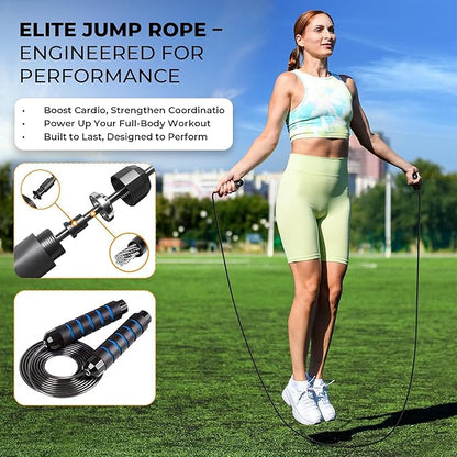 Agility Ladder Speed Training Equipment Set-2x 20ft Agility Ladder,12 Soccer Cones,4 Adjustable Hurdles, Jump Rope, Running Parachute| Basketball Football Soccer Training Equipment for Kids Adults