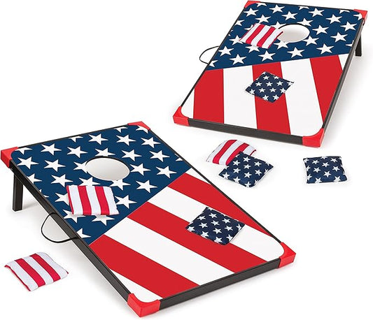 EastPoint Sports Cornhole Game Set Bean Bag Toss MDF - 2' W x 3' L - Built-In Storage, Convenient