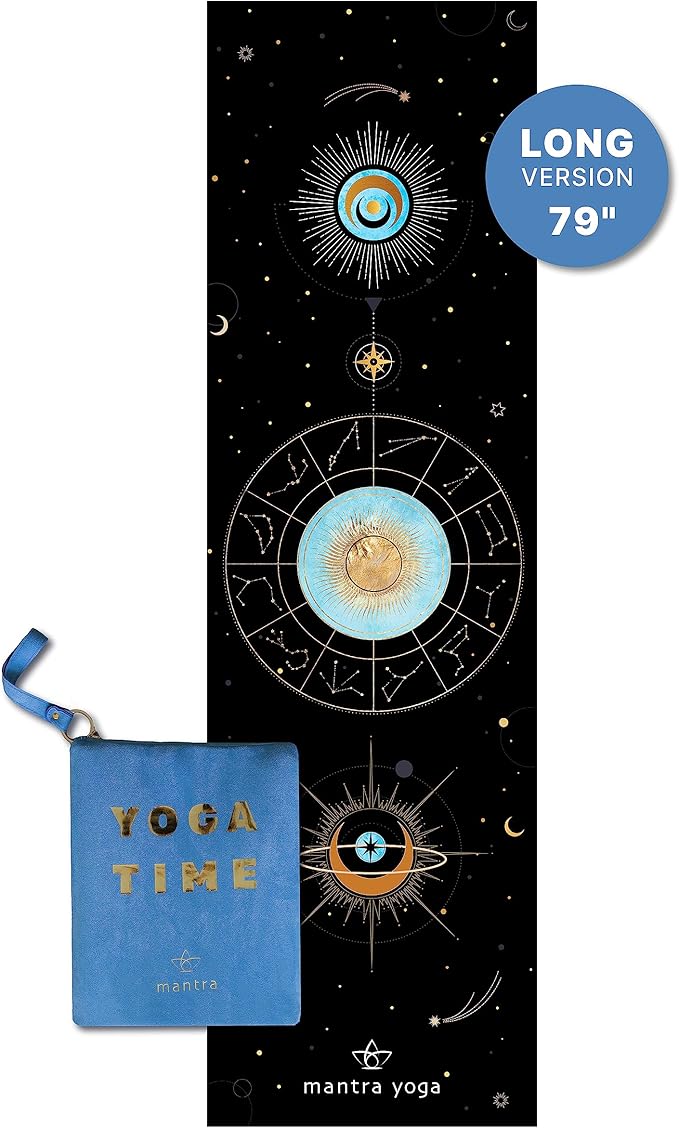 Mantra Yoga Travel PRO 1.5mm - Foldable Fitness & Exercise Mat with Bag | Lightweight, Compact & Eco-Friendly | Non-Slip & Washable | For All Types of Yoga | 72" L x 24" W | 2.6 lbs