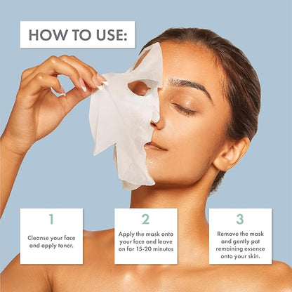 ESW Beauty Plant-Based Milk Face Masks - 8-Pack Skincare Set - Hydrating, Radiance, Firming & Soothing with Avocado, Matcha, Blueberry, Vanilla & Oat Extracts for All Skin Types