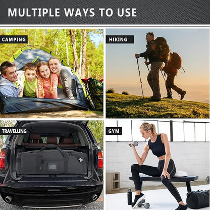 86l Large Duffel Bag For Travel, Gym & Sports - Water Repellent Polyester, Hidden Straps, Shoe Compartment - Perfect Luggage Duffle Bag Or Backpack For Men & Women