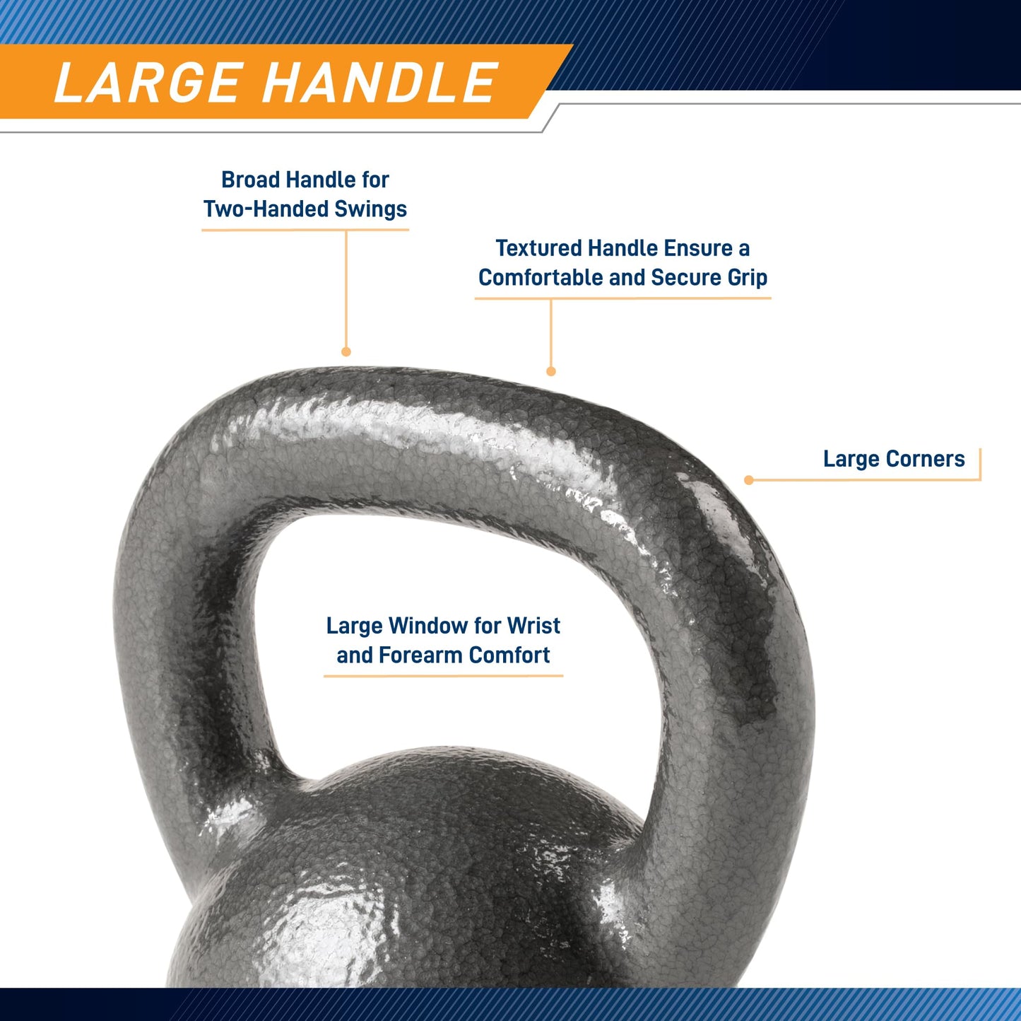 Marcy Hammertone Kettlebells, Ideal Workout Weights For Home Gym, Cast Iron, Black, 20lbs HKB-020