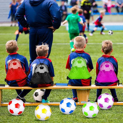 12 Set Christian Charity Donation Supplies Soccer Balls with Pumps and Drawstring Bags Soccer Training Ball Outdoor Practice for Kids Youth Adults Operation Christmas
