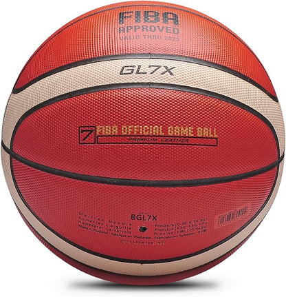 Training Soft Touch Rubber and Faux Leather Fighting Basketball, High Bounce Indoor Outdoor Basketball Gift