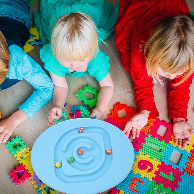 Maze Balance Board for Kids Plastic Wobble Rocker Balance Board with Mini Balls Load 170lb for Balancing Exercise Equipment Game Girls Boys Physical Therapy, 18.5 x 14.57 Inches