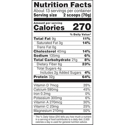 Muscle Milk Genuine Protein Powder, Banana Crème, 1.93 Pounds, 13 Servings, 32g Protein, 4g Sugar, Calcium, Vitamins A, C & D, NSF Certified for Sport, Energizing Snack, Packaging May Vary