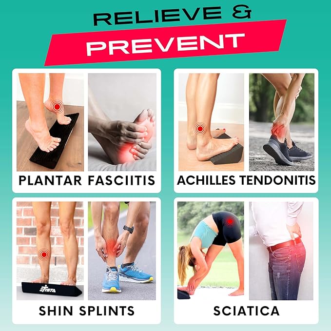 Slant Board for Calf Stretching | Balance Board Calf Stretcher for Plantar Fasciitis Relief,Achilles Tendonitis Reliefs,Shin Splint Relief,Squat Wedge