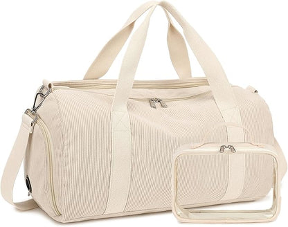 Duffle Bag for Gym Sports Women Girls Workout Travel Bag Weekender with Shoe Compartment and Wet Pocket