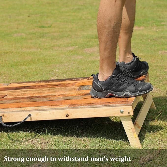 Solid Wood Premium Corn Hole Outdoor Game Set, 2 Regulation and Waterproof Cornhole Game Boards, with 8 Toss Bags, Perfect for Outdoor Indoor