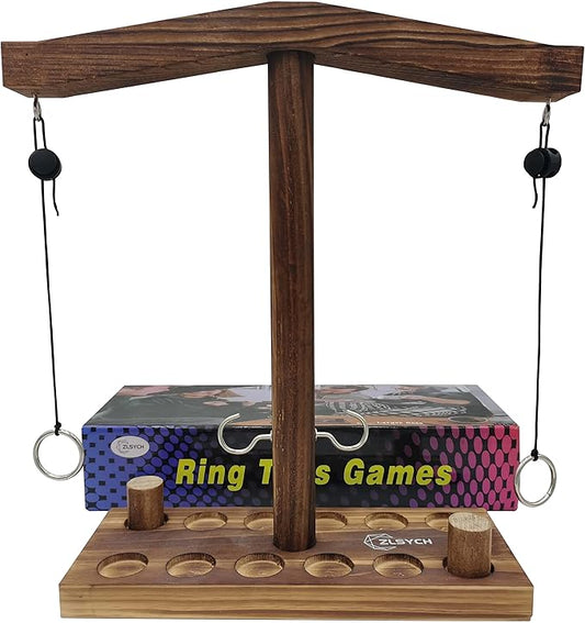 Board Games for Indoor/Outdoor Family & Party Fun - Ring Toss Game Set with Easy Assembly, Perfect
