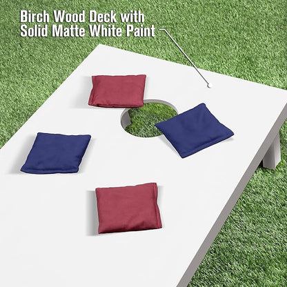 GoSports 4 ft x 2 ft Regulation Size Wooden Cornhole Boards Set - Includes Carrying Case and Over 100 Optional Bean Bag Colors