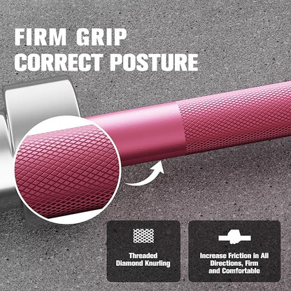 RITFIT Olympic Barbell 4ft/4.8ft/6ft - 2 Inch Weight Bar for Strength Training, Weightlifting, Squat, Deadlift, Bench Press, Curl, Overhead Press - 350lbs/500lbs Capacity