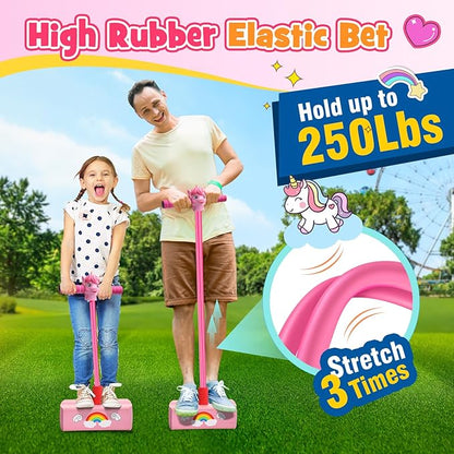 CUUGO LET'S GO! CG Jumping Promotes Growing Taller- Pogo Stick Foam Pogo Jumper for Kids, Toys for 3-12 Year Old Boys Girls Outdoor Toys Indoor Toys Fun Gifts Christmas Stocking Stuffers Gifts