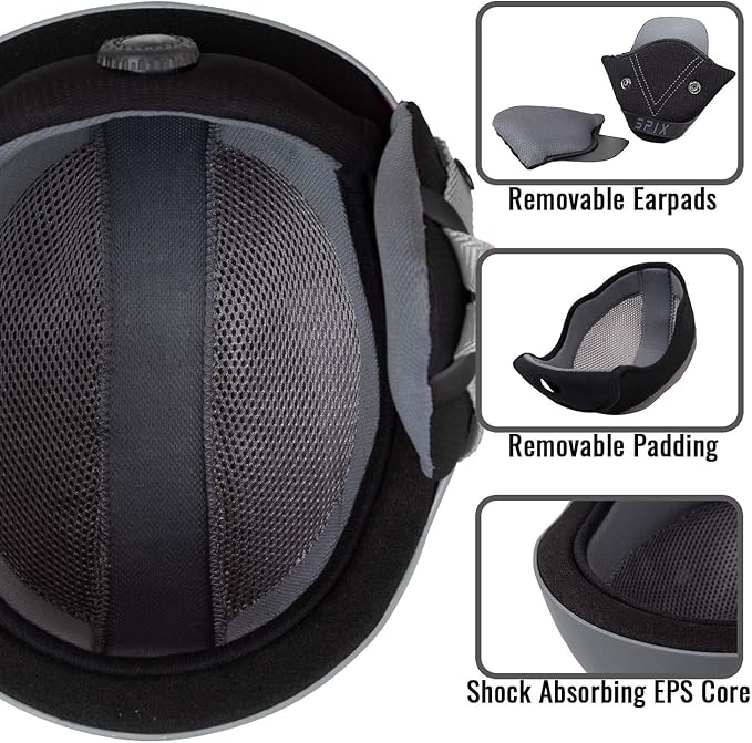 SPIX Ski Helmet Snowboard Helmet - ASTM Safety Standard Size Adjustable for Adults Youth Men and Women