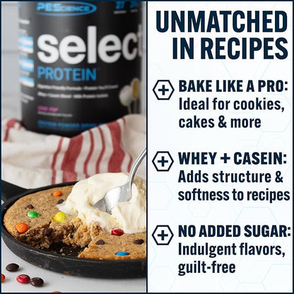 PEScience Select Protein Powder, Whey and Casein Blend, Clean Protein Powder for Women and Men, Low Calorie, Low Carb, Keto Friendly, Gluten Free - Frosted Sugar Cookie - 27 Servings