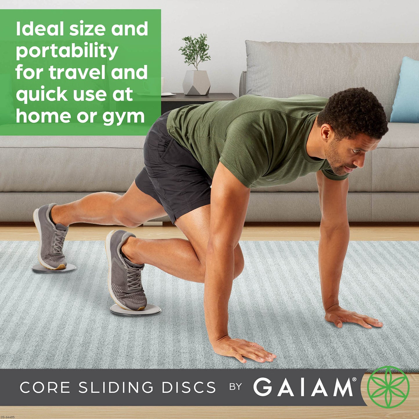 Gaiam Core Sliding Discs, Dual-Sided Ab Sliders, Set of 2
