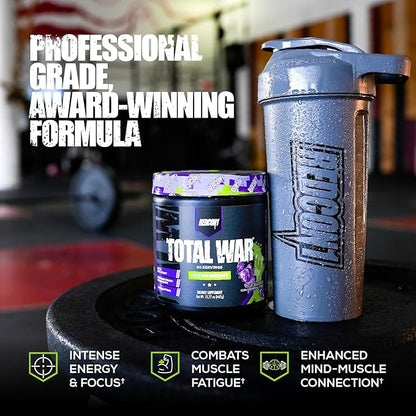 REDCON1 Total War Pre Workout, Rainbow Candy - Beta Alanine + Citrulline Malate Keto Friendly Preworkout for Men & Women with 320mg of Caffeine - Fast Acting (30 Servings)
